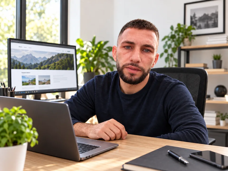 Andrei Busuioc la laptop