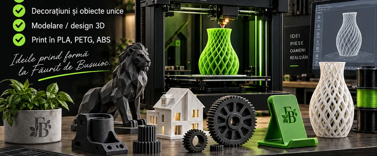 Obiecte și piese realizate prin printare 3D